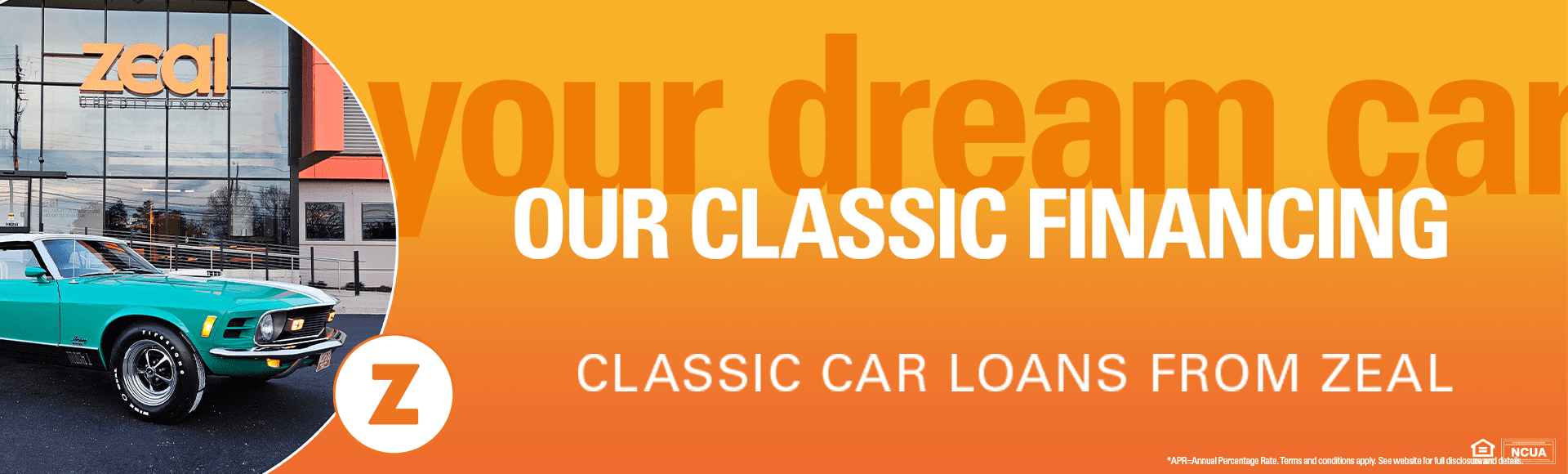 Classic Car Financing with Zeal Credit Union. Your dream car. Our classic financing.